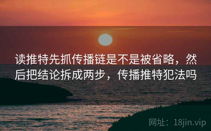 读推特先抓传播链是不是被省略，然后把结论拆成两步，传播推特犯法吗  第2张