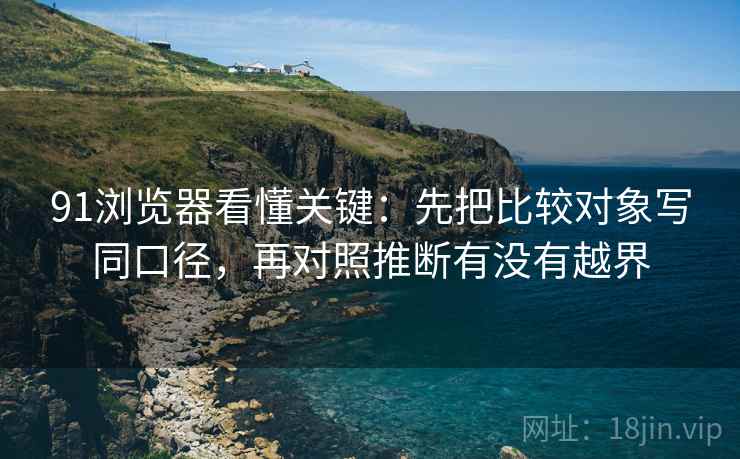 91浏览器看懂关键：先把比较对象写同口径，再对照推断有没有越界  第2张